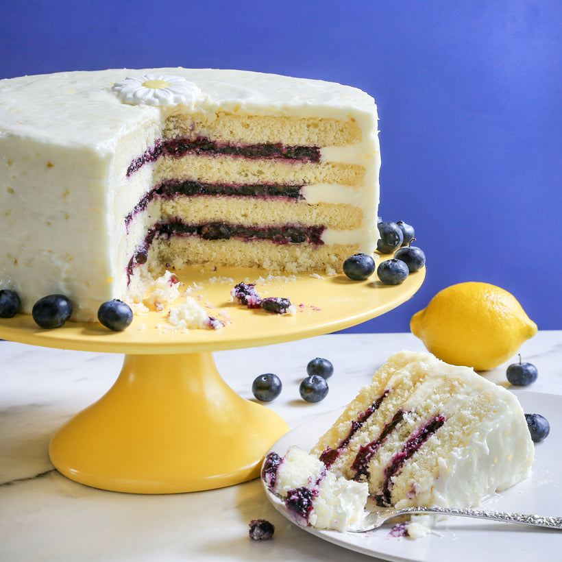 Lemon Blueberry Cake (Vegan Layer Cake) - Bianca Zapatka | Recipes